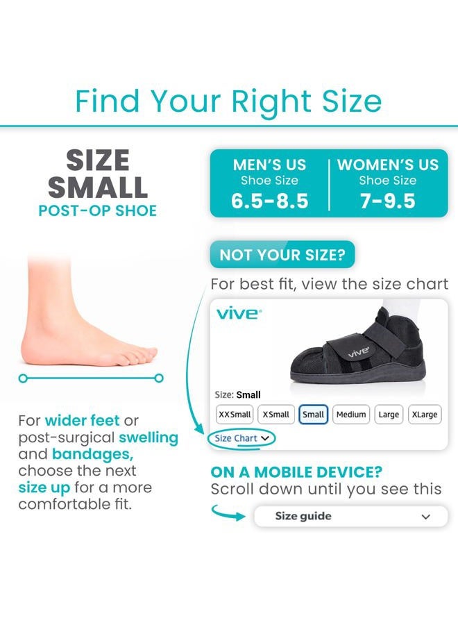 VIVE Closed Post Op Shoe - Fracture Medical Walking Shoes for Women & Men - Orthopedic Recovery Shoe Brace - Foot Boot for Injured Feet and Broken Toe - Image 2