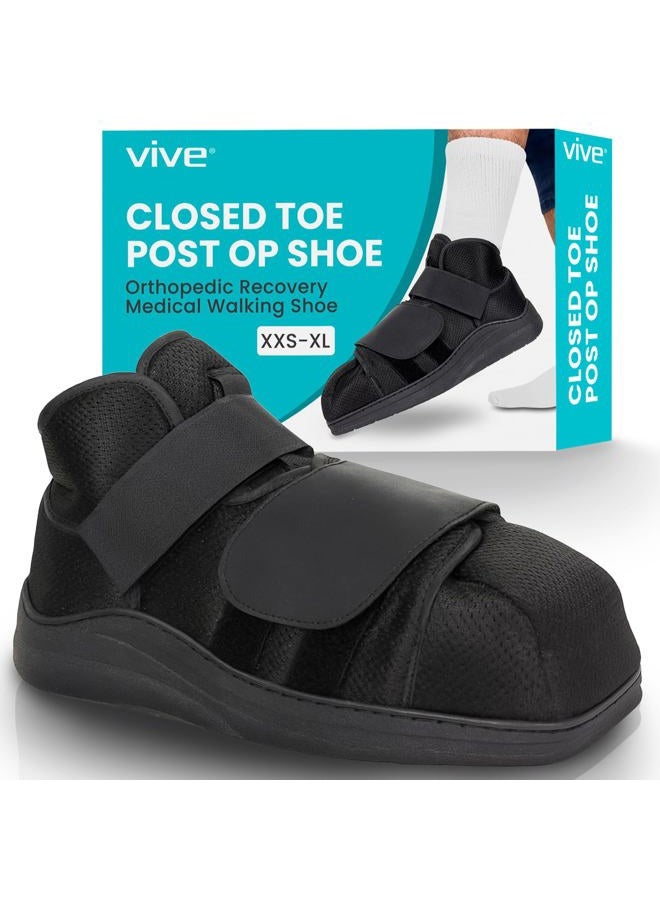 VIVE Closed Post Op Shoe - Fracture Medical Walking Shoes for Women & Men - Orthopedic Recovery Shoe Brace - Foot Boot for Injured Feet and Broken Toe - Image 1