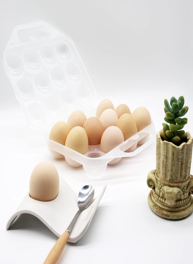 JAMOR 12 Grid Egg Storage Box Portable Box Basket, Shockproof Eggs Storage Necessary For Camping And Picnic, Portable Thickened Egg Box For Travel And Outdoor (White) - Image 4