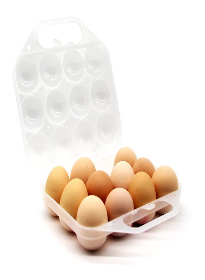 JAMOR 12 Grid Egg Storage Box Portable Box Basket, Shockproof Eggs Storage Necessary For Camping And Picnic, Portable Thickened Egg Box For Travel And Outdoor (White) - Image 2