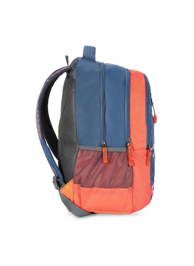 Skybags - Skybags Riddle Blue Orange 46 Cms Casual Backpack with Raincover - Image 1