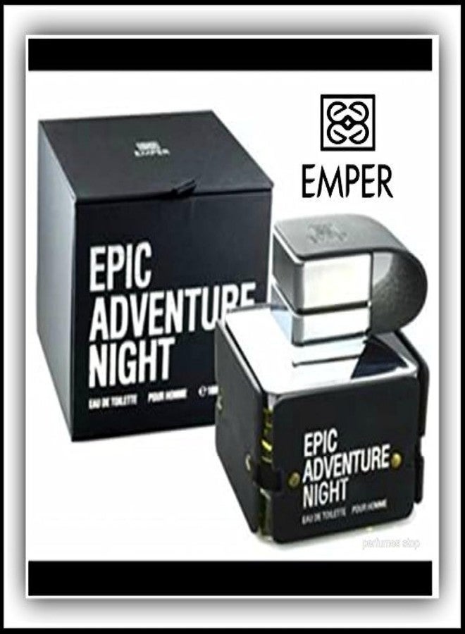emper Epic Adventure Night By Emper Edt Pour Homme 3.4 Oz New in Sealed Packed - Image 1
