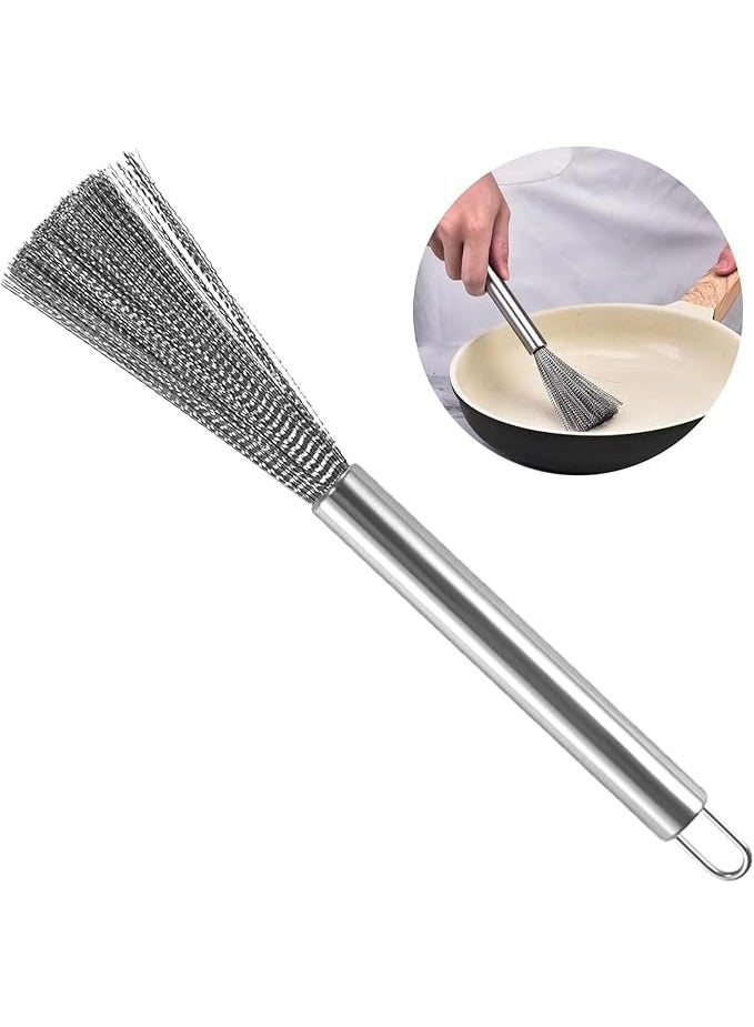 Brush for Kitchen Stainless Steel Wire and Handle with Hang Hook Scrub Dish Pot Stove Plate Washing Sink Tank Mug Cup BBQ Scrubber - Image 3