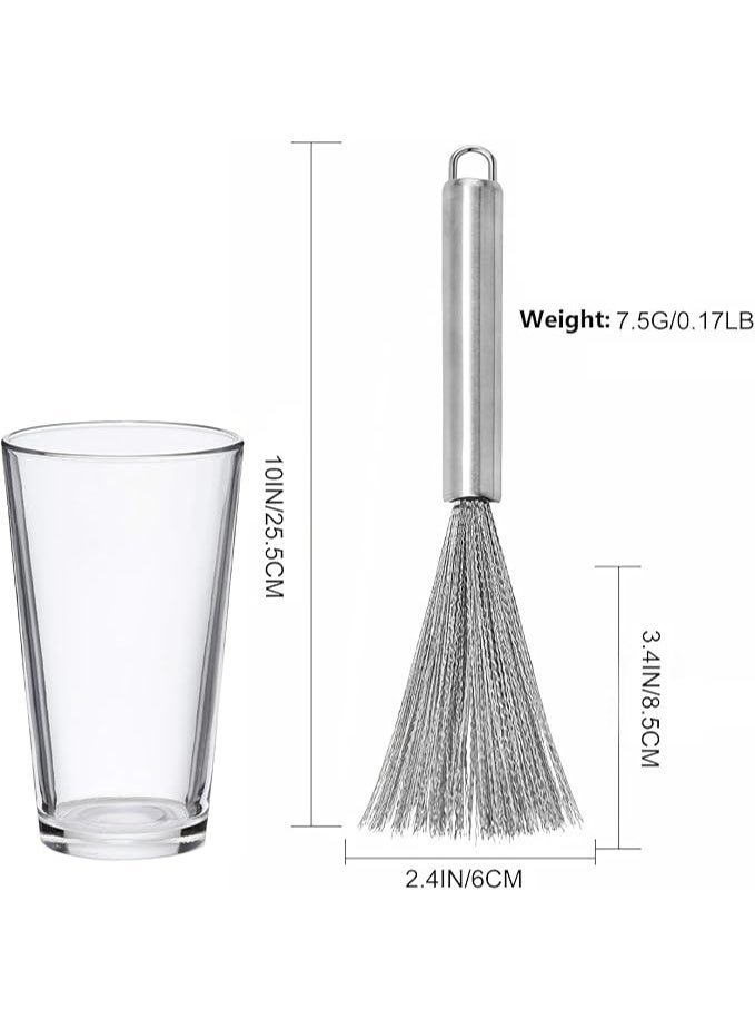 Brush for Kitchen Stainless Steel Wire and Handle with Hang Hook Scrub Dish Pot Stove Plate Washing Sink Tank Mug Cup BBQ Scrubber - Image 2