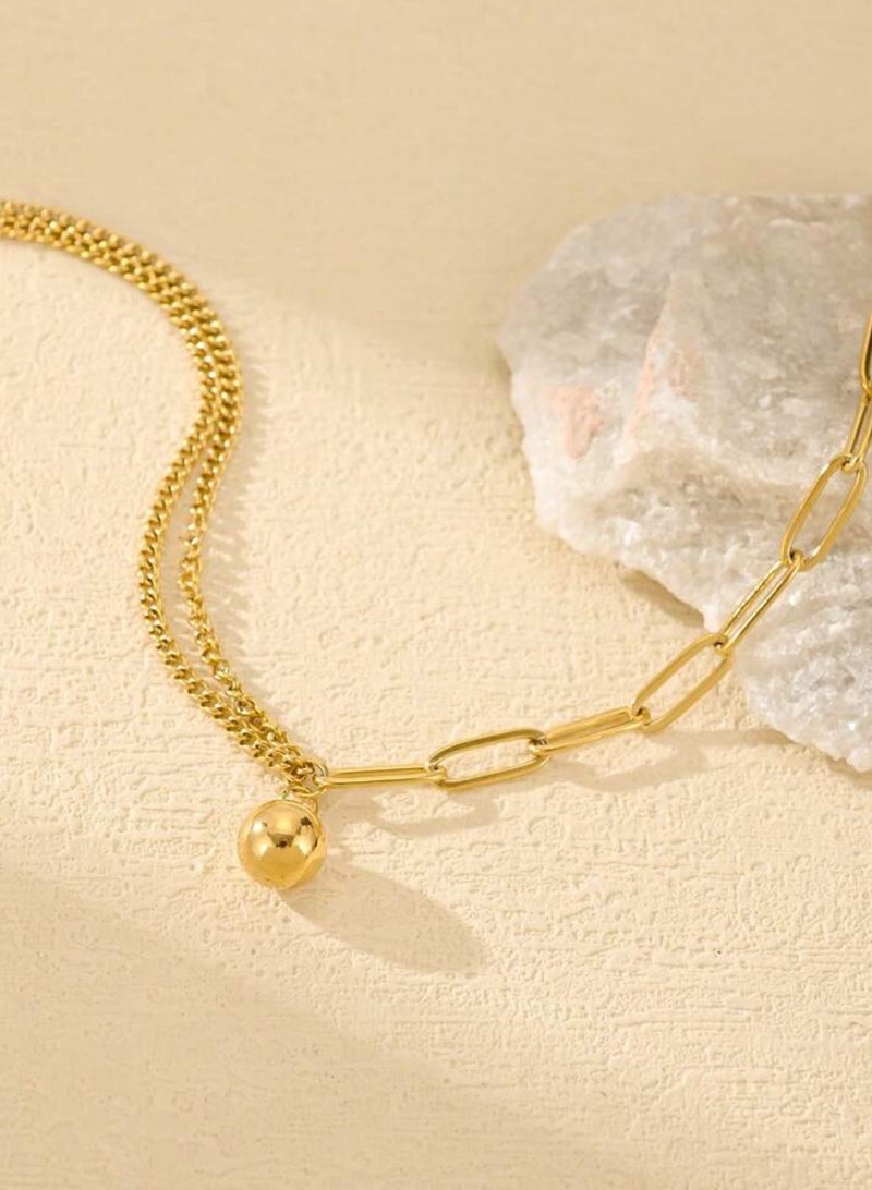 إيكوال خلخال نسائي أنيق من الاستانلس ستيل مطلي باللون الذهبي - Image 3