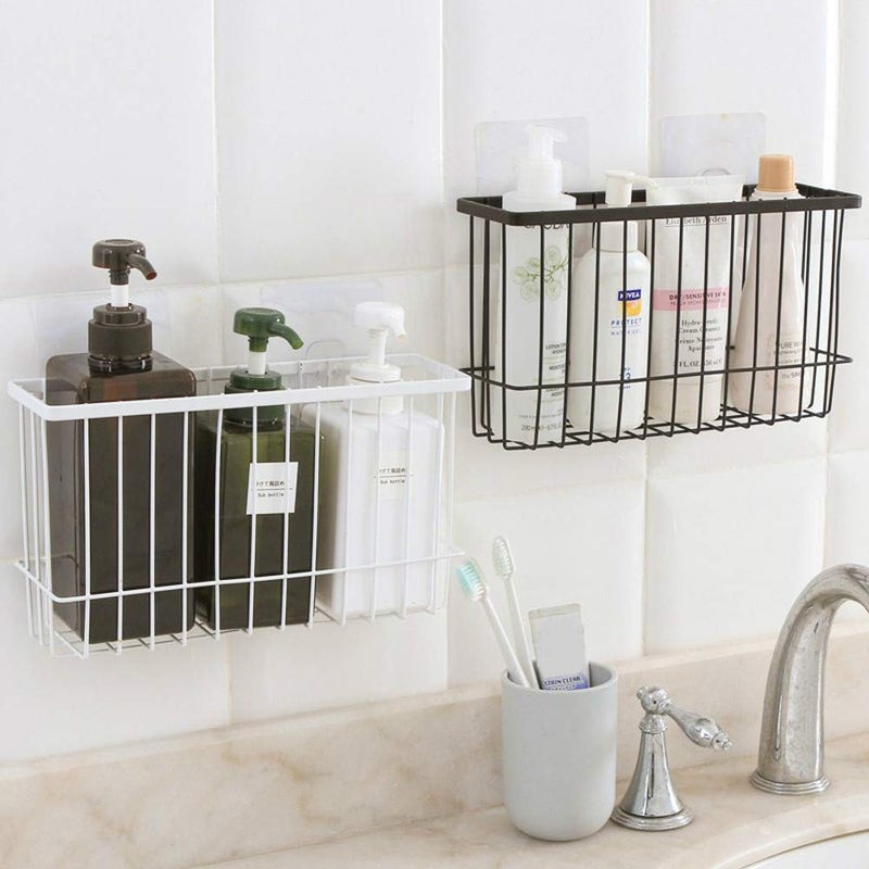 Rasikvar Self-Adhering Metal Bathroom Rack Storage Shelves/Bathroom Storage Rack/Steel Bathroom Corner Shelf Storage Organizer - Image 4