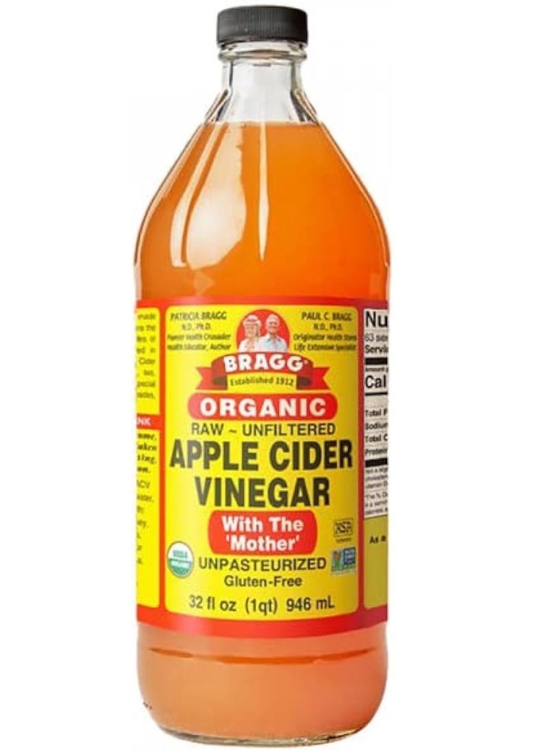Bragg Organic Apple Cider Vinegar, Unfiltered 946ml - Image 1