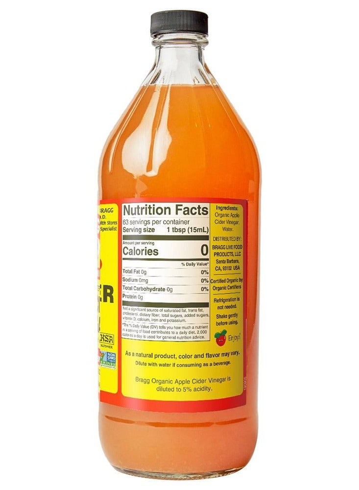 Bragg Organic Apple Cider Vinegar, Unfiltered 946ml - Image 3