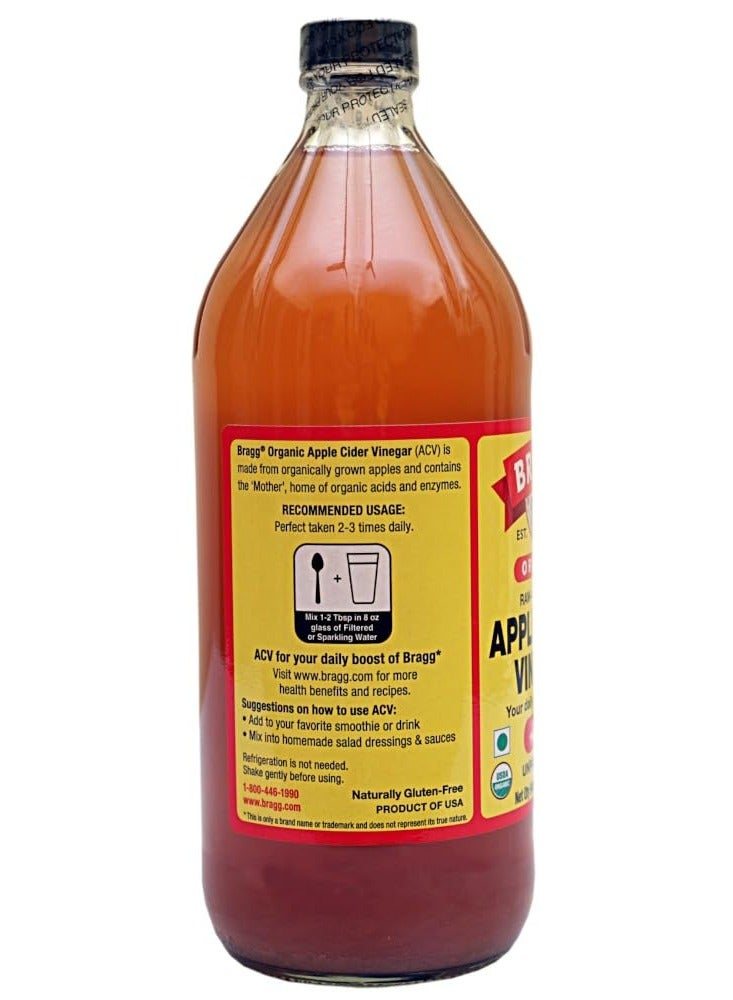 Bragg Organic Apple Cider Vinegar, Unfiltered 946ml - Image 4