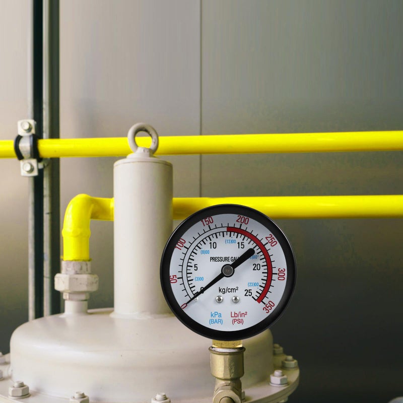 Vertical Industrial Air Compressor Pressure Gauge 0 25 Bar G1 4 Thread Replacement Part - Image 5