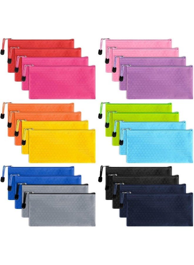 EOOUT 48pcs Pencil Case Zipper Pouch, Bill Size Pencil Storage, Small Pencil Organizing, Waterproof Bags for Office Supplies, Travel Accessories in 12 Colors - Image 1