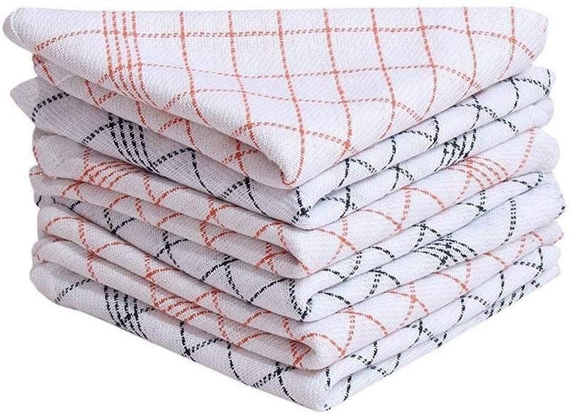 A'kin Akin Super Highly Absorbent 100% Cotton Multipurpose Kitchen Napkin | Cleaning Cloth | Duster and Chapatis Napkins | Length 46 CM Width 46 CM | (Pack of 6) - Image 3