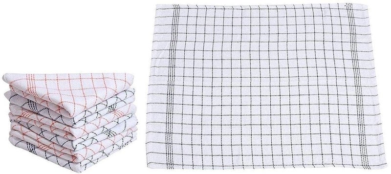 A'kin Akin Super Highly Absorbent 100% Cotton Multipurpose Kitchen Napkin | Cleaning Cloth | Duster and Chapatis Napkins | Length 46 CM Width 46 CM | (Pack of 6) - Image 4