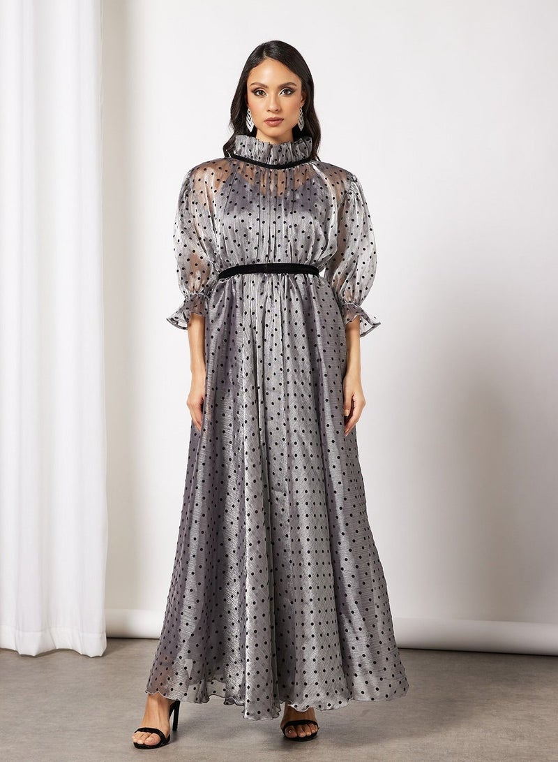 House of Moda Polka Dot Maxi Dress - Image 4