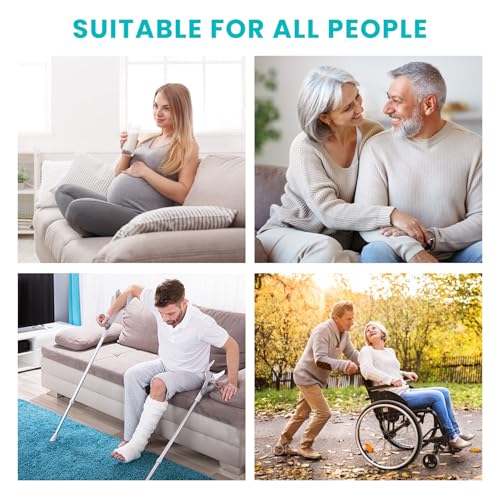 Natudeco Bath Stool Shower Seat Non-Slip Shower Chair Adjustable Height Bathtub Bench for Elderly Disabled, Secure Bathing Solution - Image 5