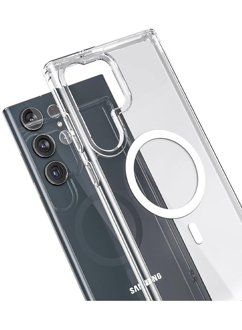 LEDIN Magnetic Clear Case for Samsung Galaxy S23 Ultra Compatible with MagSafe, Military-Grade Protection, Phone Bumper - Image 2