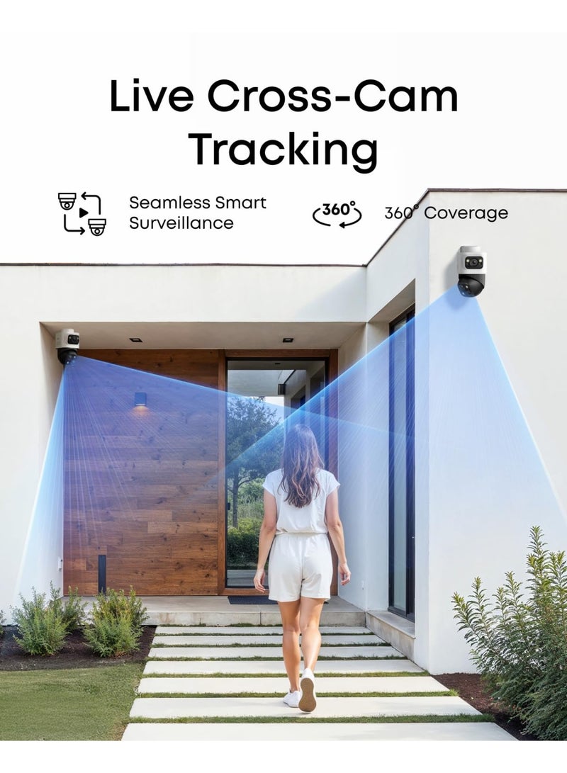 eufy Security PoE NVR CCTV Camera System S4 Max, 16 MP Triple-Lens Bullet-PTZ Cam with 2TB Hard Drive, 360° PTZ, Smart Video Finder, Cross-Cam Tracking, Red & Blue Lights, 24/7 Recording, IP65 - Image 5