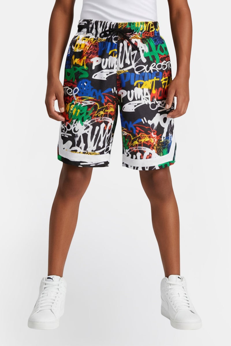 PUMA Kids Boy Sportswear Fit Training Shorts, Multicolor - Image 1