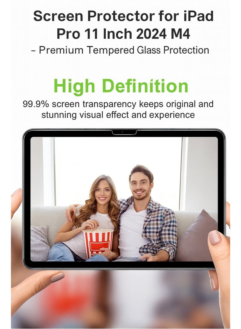 iPad Pro 11 Inch 2024 Screen Protector – High-Quality Tempered Glass Provides Protection Against Daily Scratches and Impacts. - Image 2