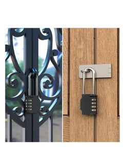 Generic Combination Padlock Heavy Duty Lock - Weatherproof Padlock, Resettable Lock, 2.5inch Long Shackle 4-Digit Zinc Alloy Combination Lock for Shed Fence Gate, School, Gym, Toolbox - 2 Pack  - Image 5