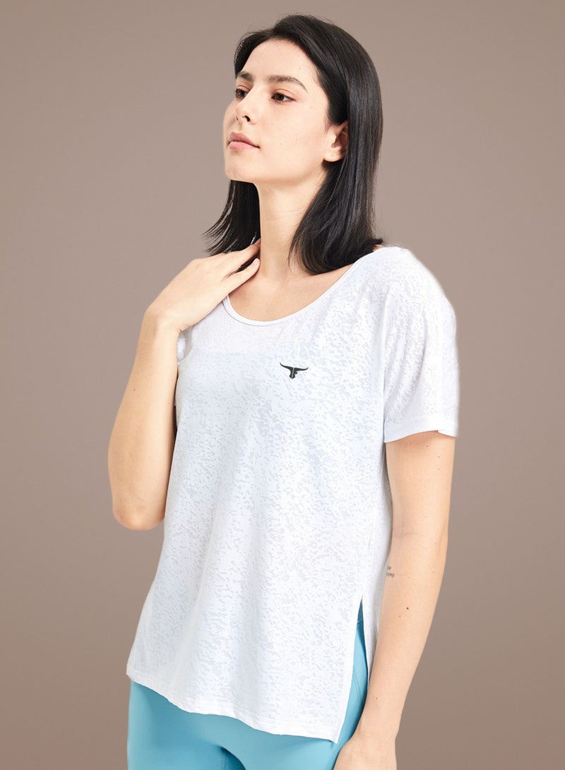 THUGFIT LeapSweep Ladies T-Shirt - White - Image 1