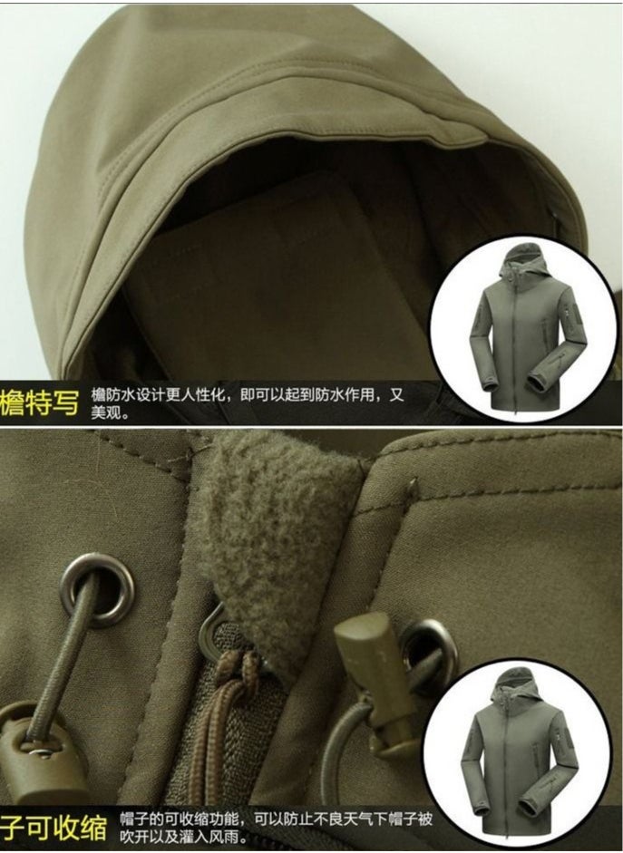 NIBEMINENT 3-in-1 Men's Outdoor Soft Shell Plus Fleece Windproof Jacket With Detachable Lining Autumn Clothing  - Image 4