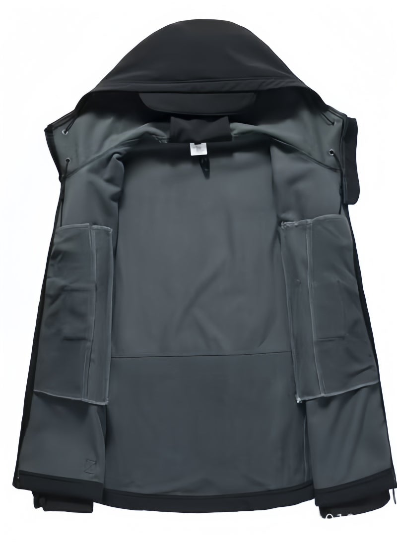 NIBEMINENT 3-in-1 Men's Outdoor Soft Shell Plus Fleece Windproof Jacket With Detachable Lining Autumn Clothing  - Image 2