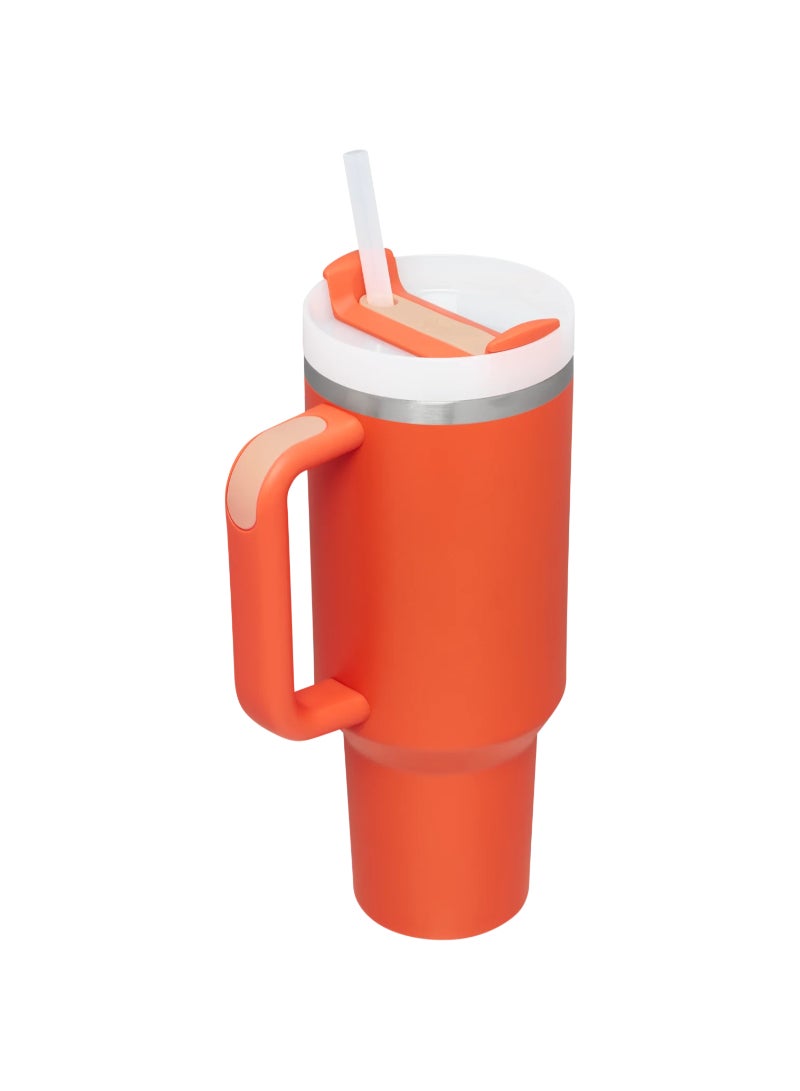 Stanley Stanley Quencher H2.0 Flowstate Stainless Steel Vacuum Insulated Tumbler with Lid and Straw for Water, Iced Tea or Coffee, Smoothie and More, (Tigerlily) - 40oz - Image 2
