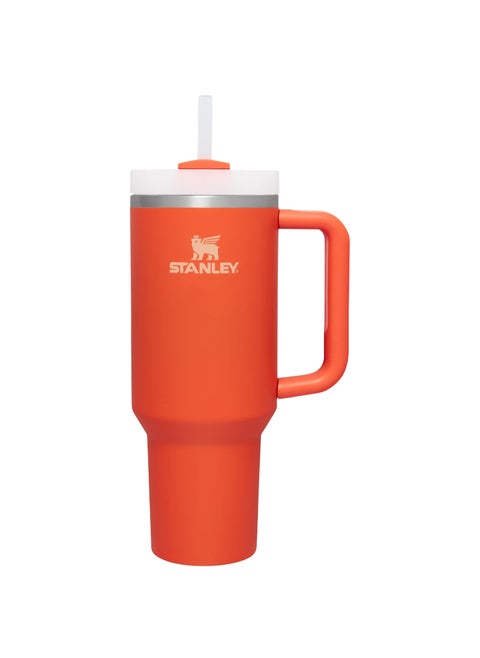 Stanley Quencher H2.0 Flowstate Stainless Steel Vacuum Insulated Tumbler with Lid and Straw for Water, Iced Tea or Coffee, Smoothie and More, (Tigerlily) - 40oz