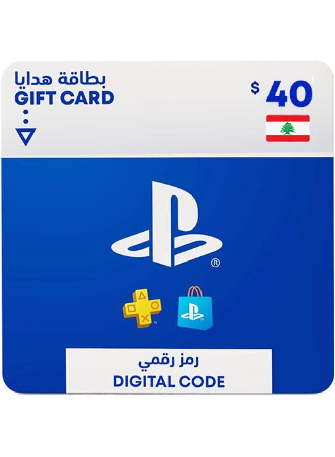 PlayStation Store DIgital Code Gift Card - Lebanon 40 USD