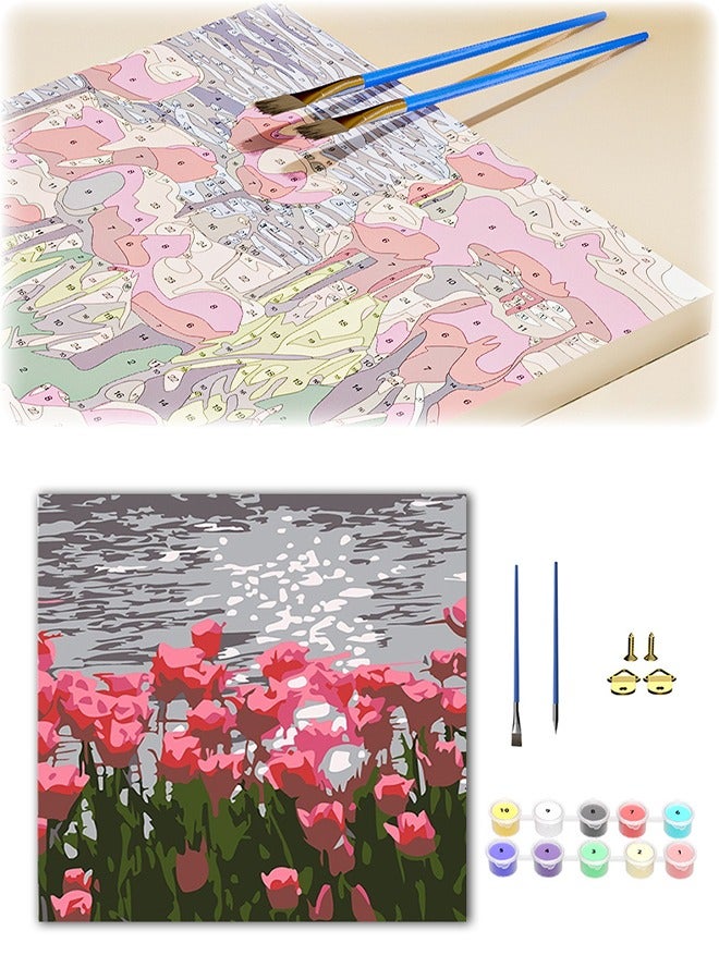 Safe and Easy DIY Digital Painting, Colorful Oil Painting Kit With Brushes, Frame and Vibrant Acrylic Paints, No Artistic Skills Needed, Perfect for Beginners, Adults and Teens  - Image 1