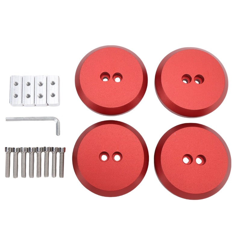 Lifting Puck Jack Pad Adapter Aluminium Alloy Replacement for Boxster Cayman 944 964 993 996 997 911 1997-2021 Red - Image 1