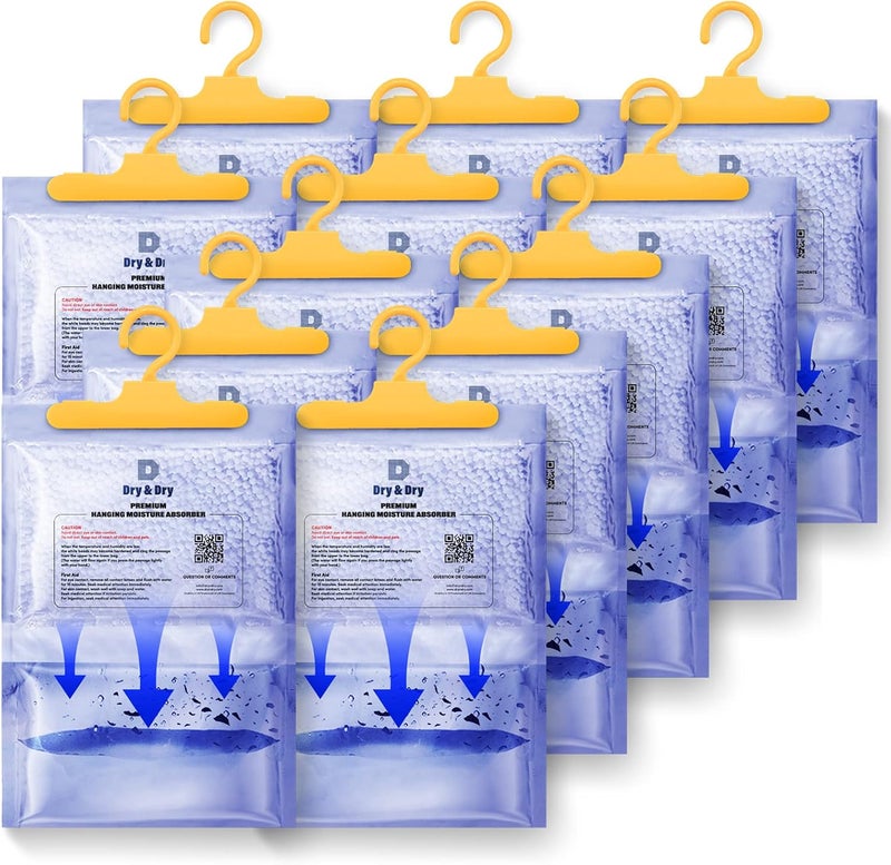 DRYDRY 12 Pack[7 OZ] Premium Moisture Absorbers Dehumidifiers for Home Dehumidifier for Basement Dehumdifiers for Bedroom Small Dehumidifiers - Dehumidifiers Moisture Absorber - Image 1