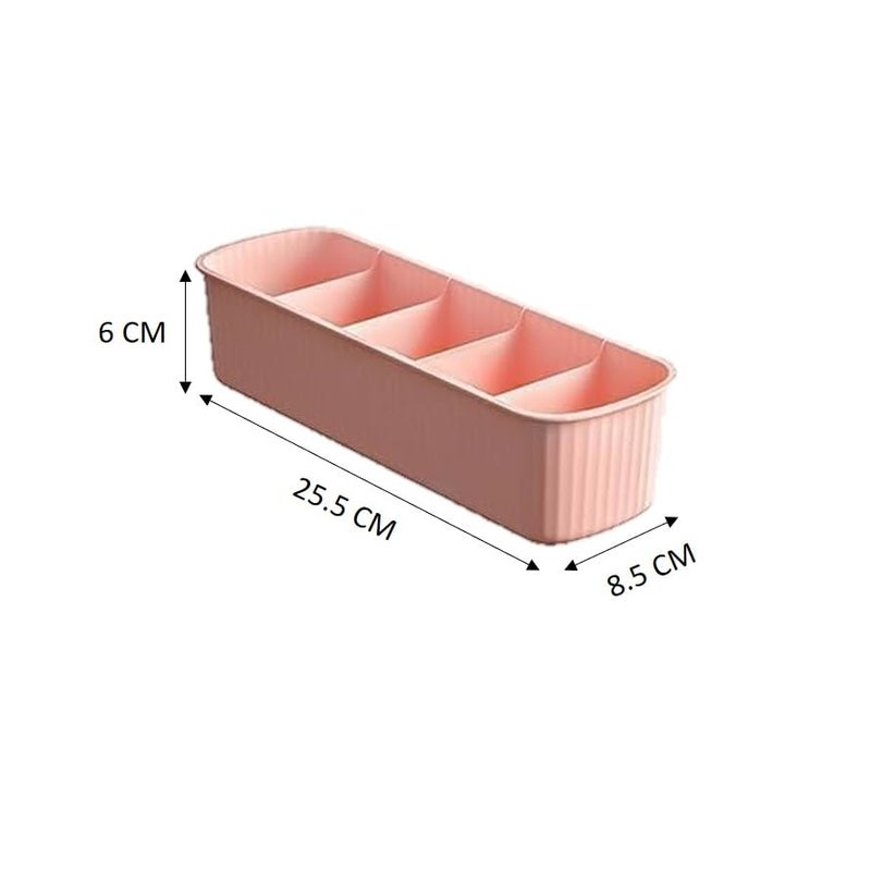 RIOMAX Plastic Drawer Organizers for Underwear, Socks, Bras, Ties, Undergarments, and Scarves, Closet Storage Dividers for Household Wardrobe Storage Box (Multicolor, Pack of 4) - Image 3