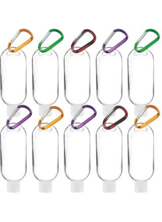 Travel Bottles Keychain 10 PCS 50ml Empty Refillable Plastic Bottle with Carabiner Portable Clear Squeeze Container Leak Proof Bottles for for Hand Sanitizer Conditioner Body Wash Liquid - pzsku/ZC370386E6AE687A1E813Z/45/_/1682317313/dccc45dd-963d-431b-a2b8-4d480c1ac5fc