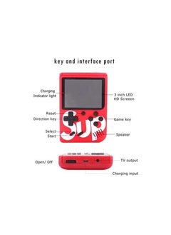 ماركة غير محددة SUP Game Box Plus 400 في 1 نسخة مطورة من الألعاب الرجعية وحدة تحكم محمولة صغيرة هدية محمولة للأطفال الأولاد والبنات 3,4,5,6,7,8,9,10 سنوات أحمر  - Image 2