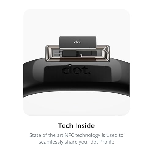 dot. Band - Digital Business Card Wristband - Tap Compatible with iPhone & Android (Black) - Image 2