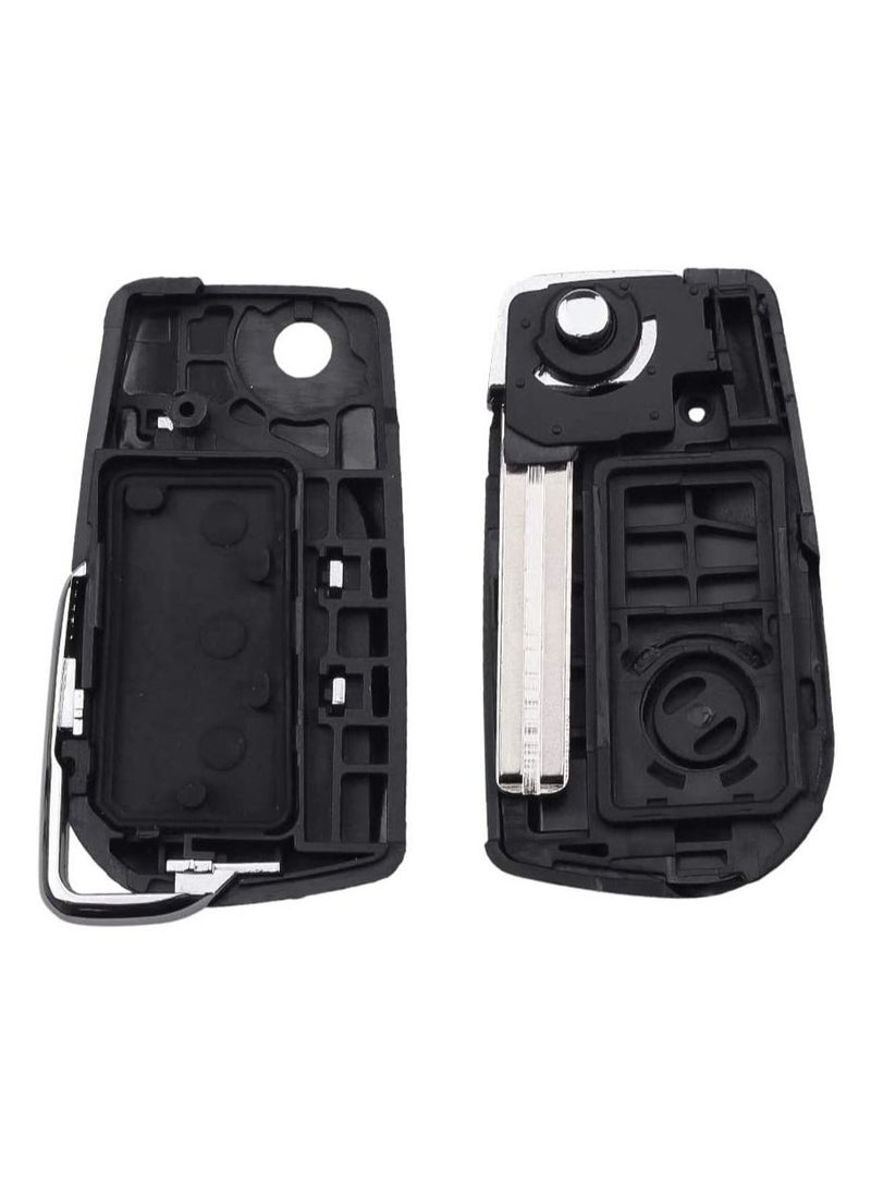 Rubik - 3 Buttons Replacement Uncut Keyless Entry Remote Flip Car Key FOB Shell Case for Toyota Prado RAV4 Vios hilux Yaris Levin Camry Reiz Highlander Corolla - Image 1