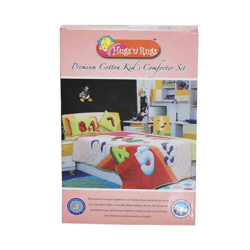 Hugs N Rugs 5 Pcs Kids Bedding Set with Flower Design in Cotton Fabric with Patch Work - Image 4