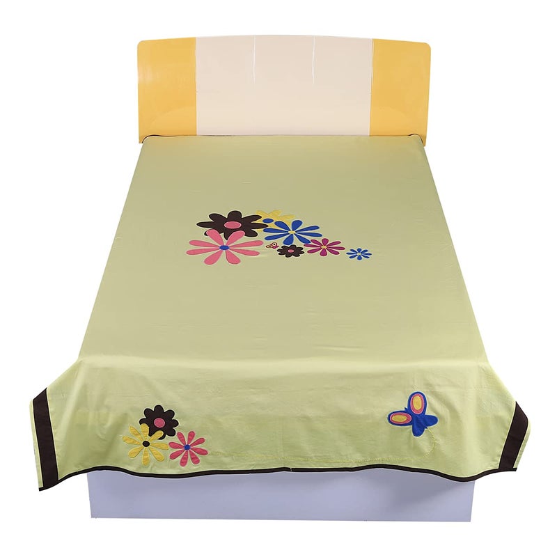 Hugs N Rugs 5 Pcs Kids Bedding Set with Flower Design in Cotton Fabric with Patch Work - Image 3