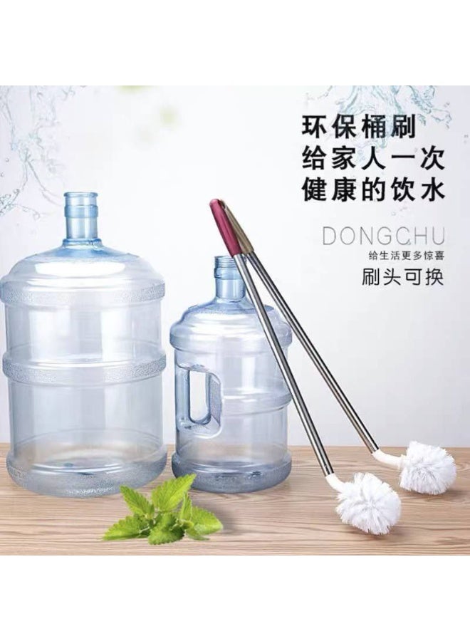 A brush specially designed for water bottles with a stainless steel handle. - Image 1