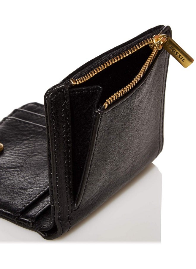 FOSSIL Women'S Logan Leather Wallet Rfid Blocking Small Bifold Black (Model: Sl7829001)  - Image 3