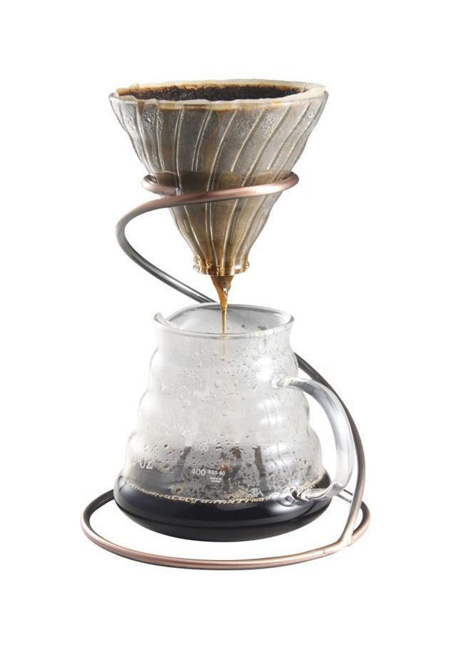 V60 Coffee Filter Dripper Holder Metal Spiral Filter Frame Hand Drip Pour-Over Coffee Brewer Stand Tea Pour-Over Drip Cup Bracket - Image 1