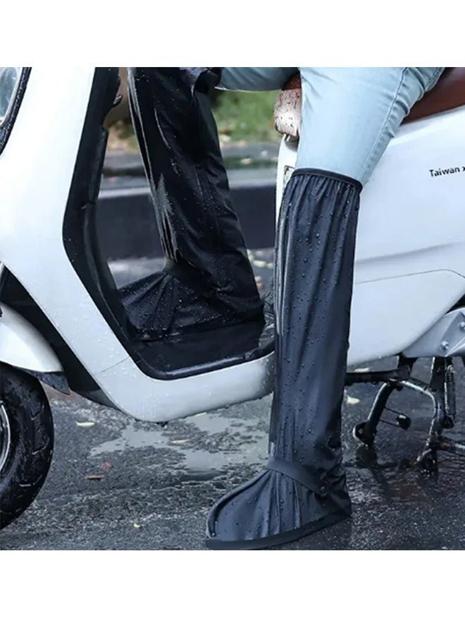 Rain Shoe Covers | Waterproof Shoe Covers for Men Women | Reusable Galoshes Overshoes (Black, L) - Image 4