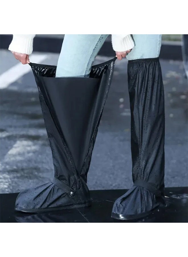 Rain Shoe Covers | Waterproof Shoe Covers for Men Women | Reusable Galoshes Overshoes (Black, L) - Image 1