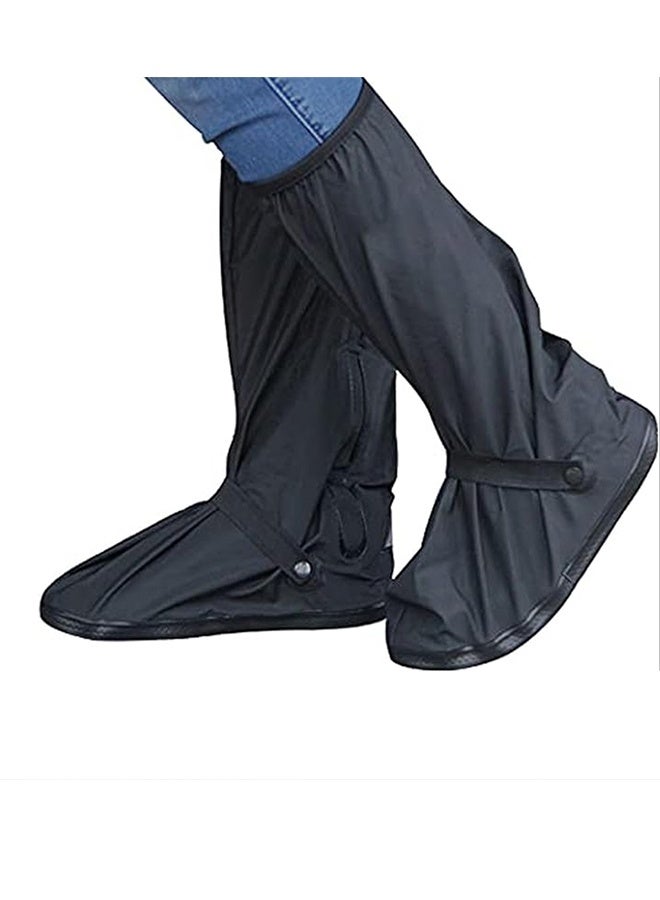 Rain Shoe Covers | Waterproof Shoe Covers for Men Women | Reusable Galoshes Overshoes (Black, L) - Image 5