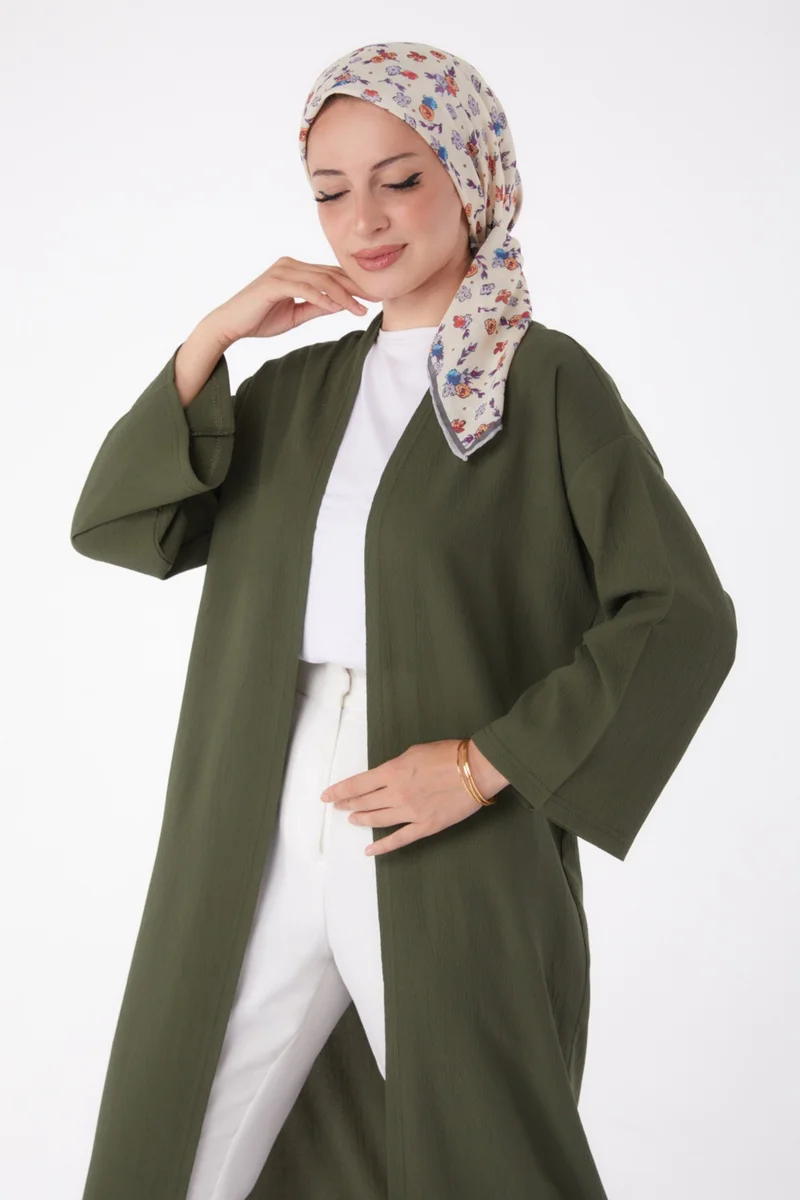 Tofisa Plain Medium Women's Khaki Cardigan - 13236