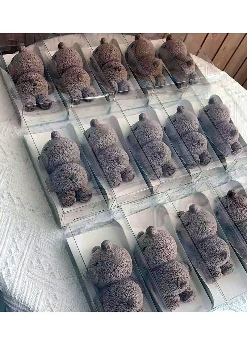 قالب سيليكون ثلاثي الأبعاد على شكل دب مستلقٍ للفوندان والشوكولاتة والصابون والخبز والديكور ومكعبات الثلج والراتنج - Image 5