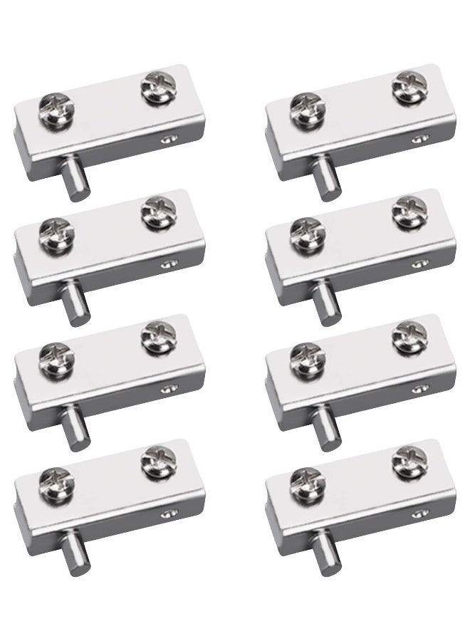 Glass Door Hinge, 8Pcs Iron Glass Door Pivot Hinge, Glass No Drilling Fit for 3-6mm Free-Swinging Glass Door  - Image 1