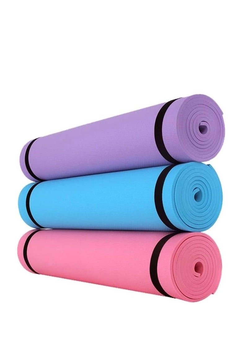 Plan A 5mm Thick Non-Slip Rubber Mat Ideal for Home Workouts and Gyms, Eco-Friendly EVA Yoga Mat for Yoga, Pilates, Fitness with Carrying Strap  - Image 1